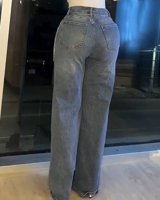 Slim-Fit Embroidered Jeans