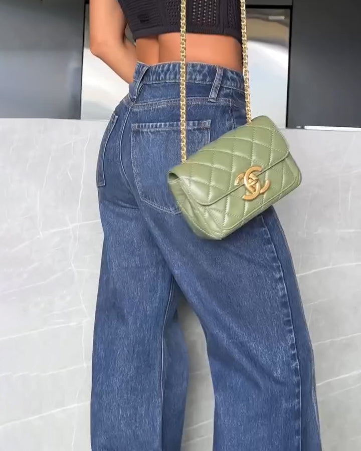 High-Rise Slimming-Fit Wide-Leg Jeans