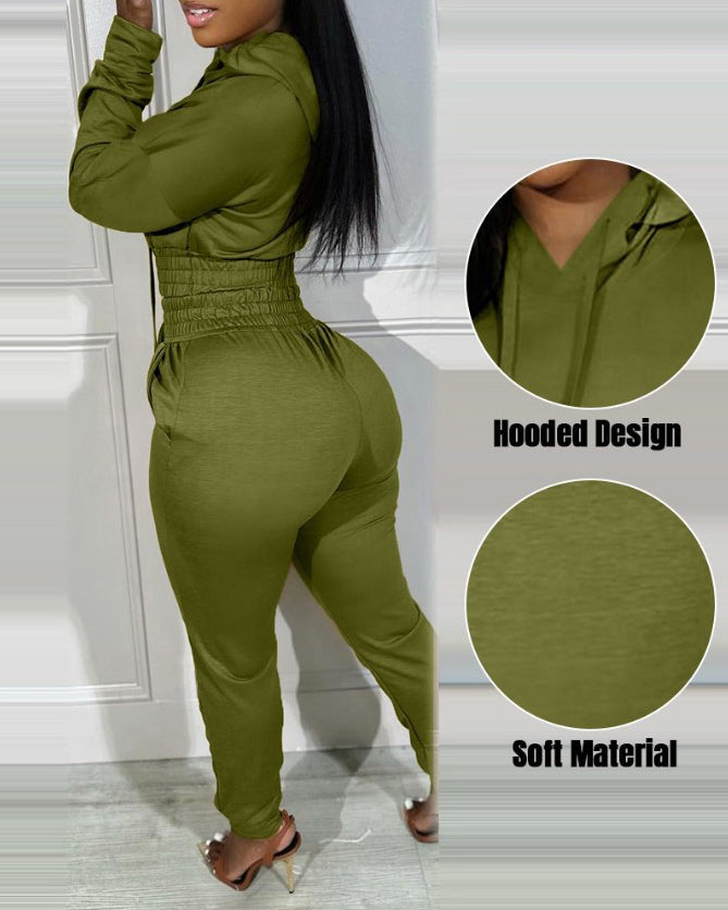 Casual Hoodie Two-Piece Set