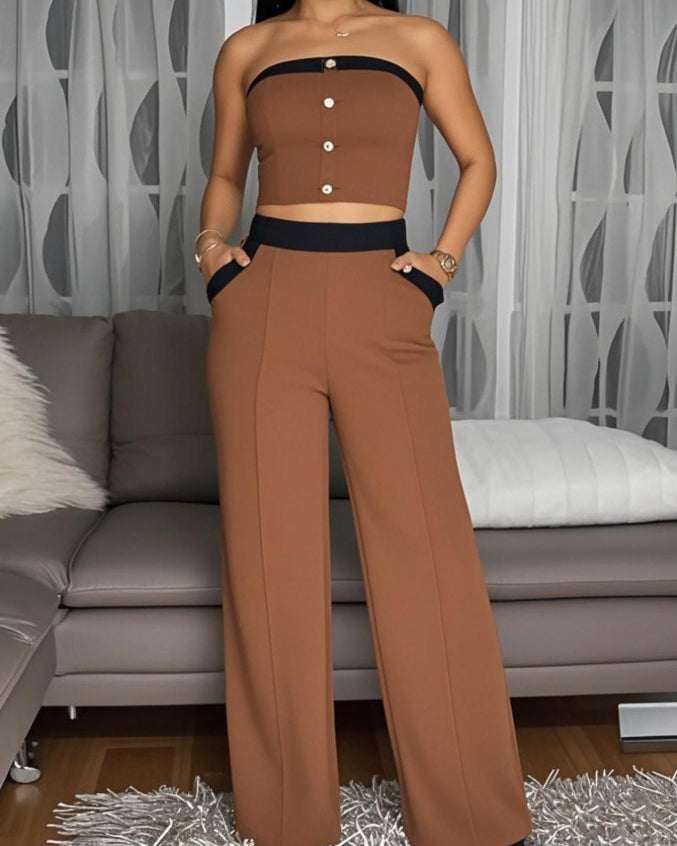Sleeveless Trousers 2-Piece Set