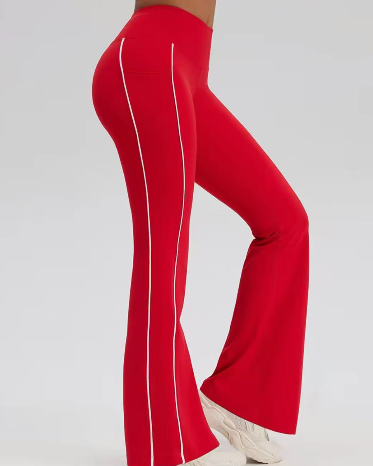 Striped Comfort Flared Yoga Pants