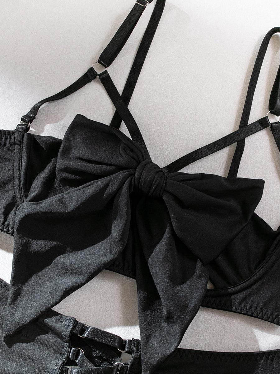 Sexy Garter Hollow Sexy Lingerie Four-piece Set