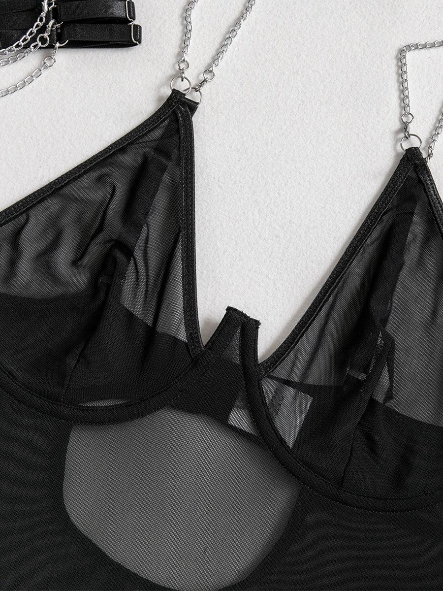 Sexy See Through Chain Teddy