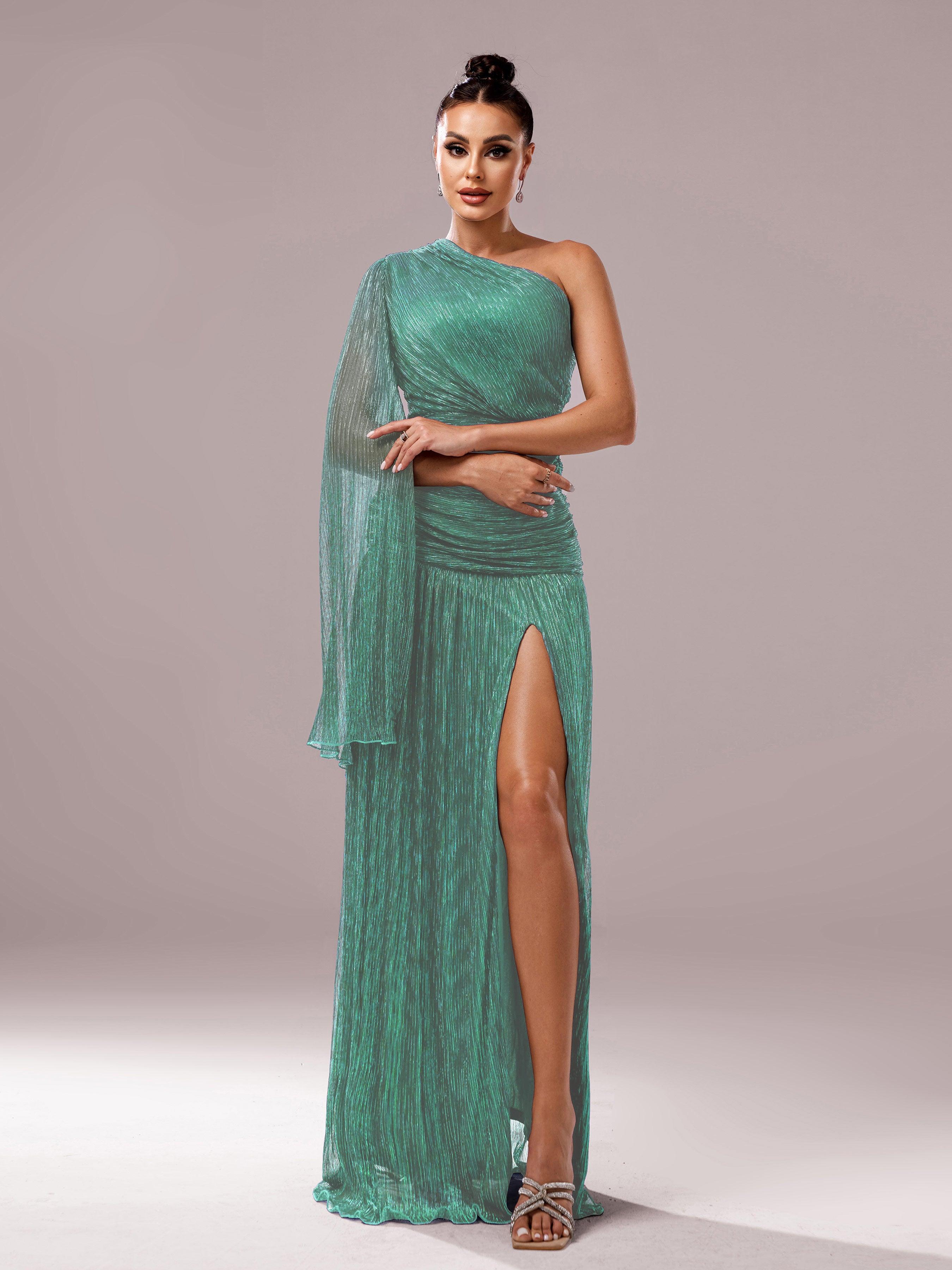 One Shoulder Cloak Prom Dress MCB0931