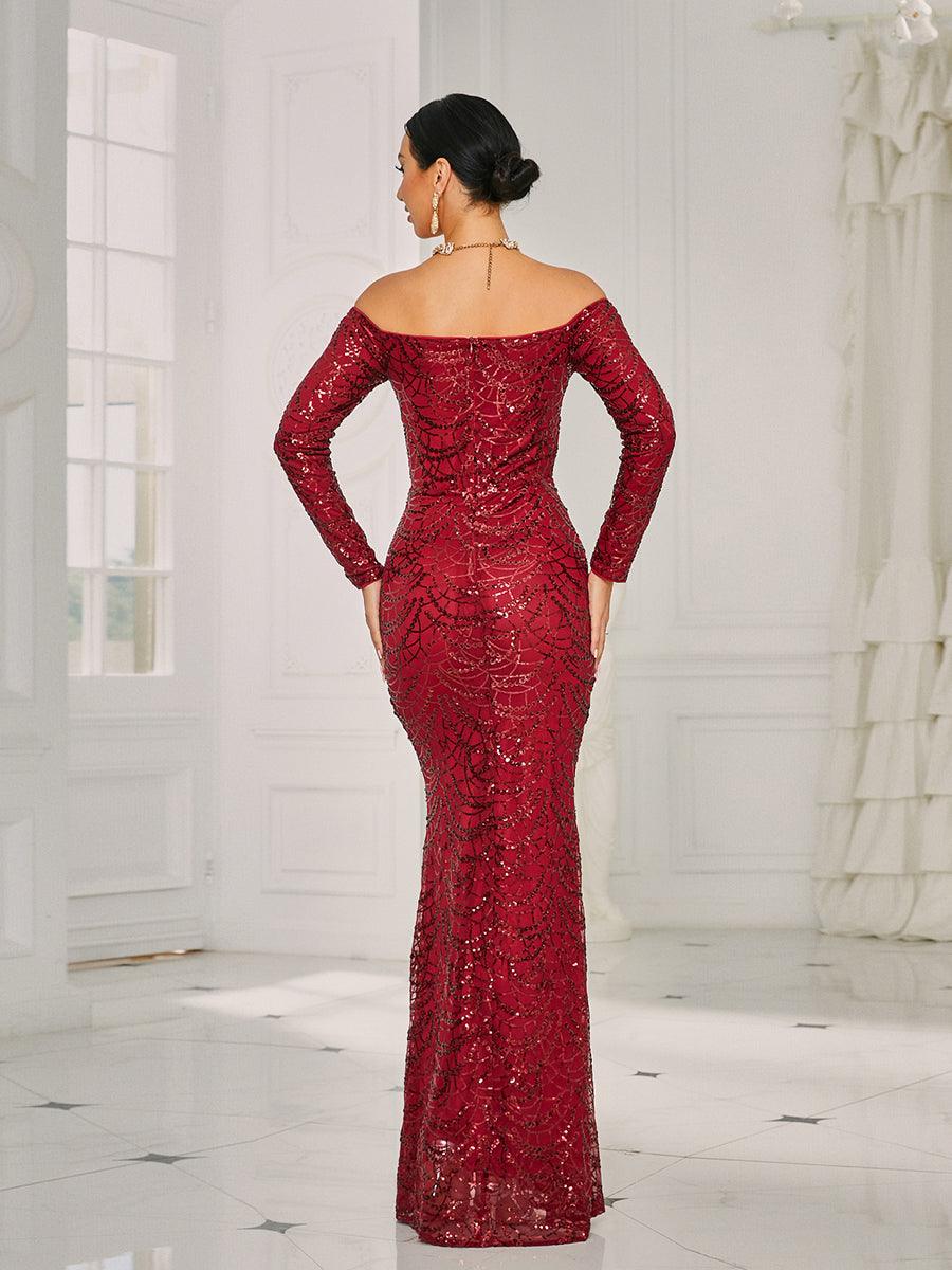 Off Shoulder Mermaid Maxi Dress