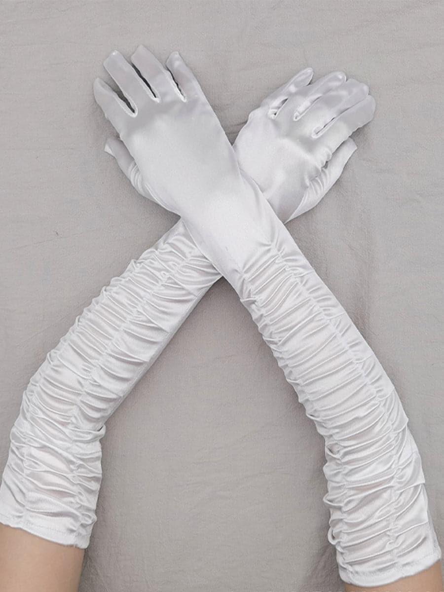 Satin Long Wedding Party Gloves