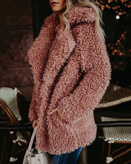 Oversized Fleece Faux Fur Coat