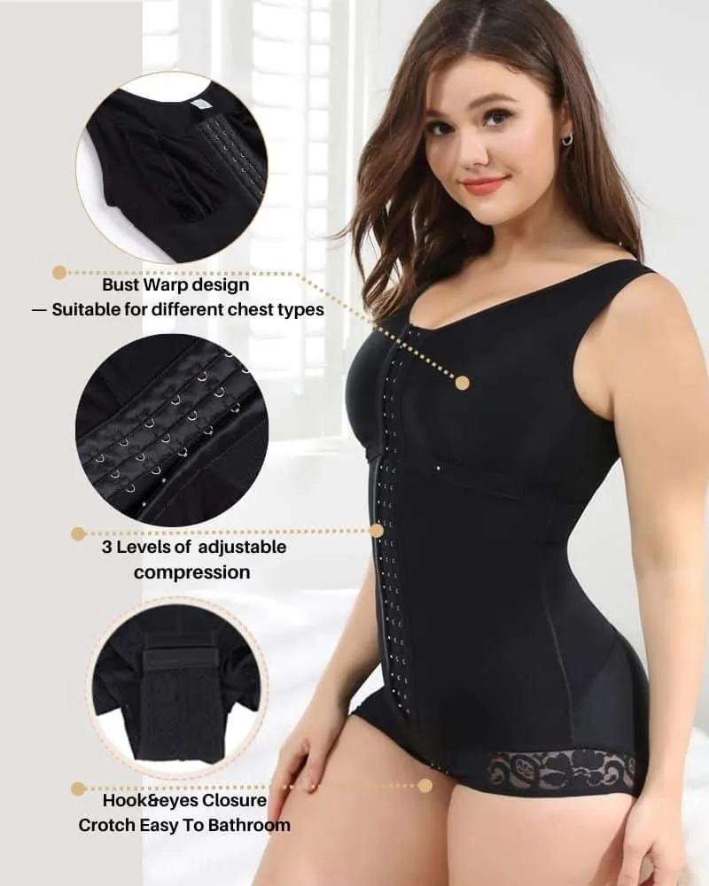 Tummy Bust Garments Front Closure Lace Shapewear
