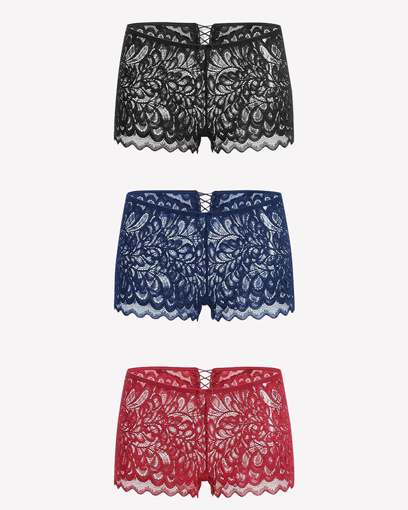 Boyshorts Panties Lace Boxer Briefs