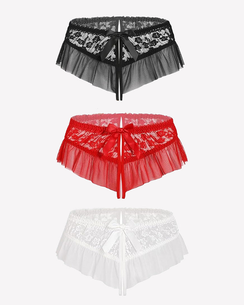 FLace Briefs with Cute Bow