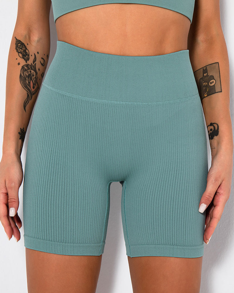 High Waist Fitness Pants Sports Running Yoga Shorts