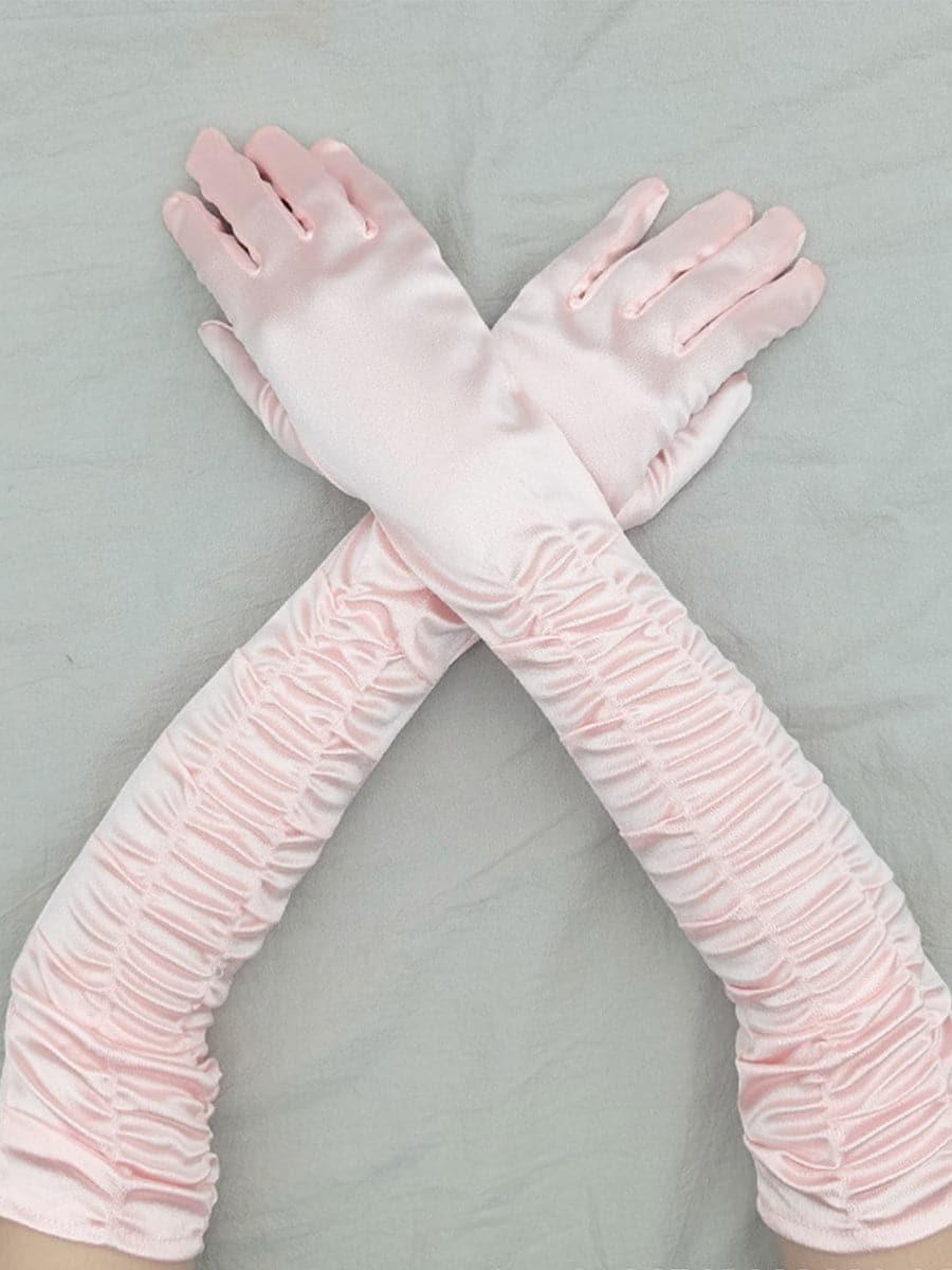 Satin Long Wedding Party Gloves