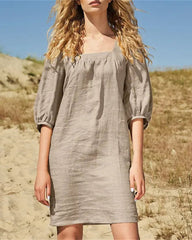 Square Neck Casual Dress