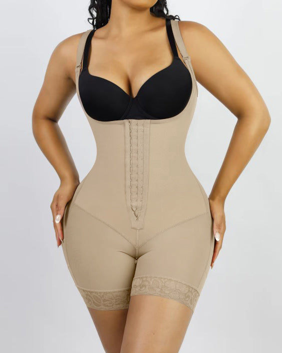 Abdominal Compression Hook and Eye Sleeveless Shapewear