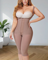 High Compression Postpartum Slimming Knee Length Fajas Body Shaper