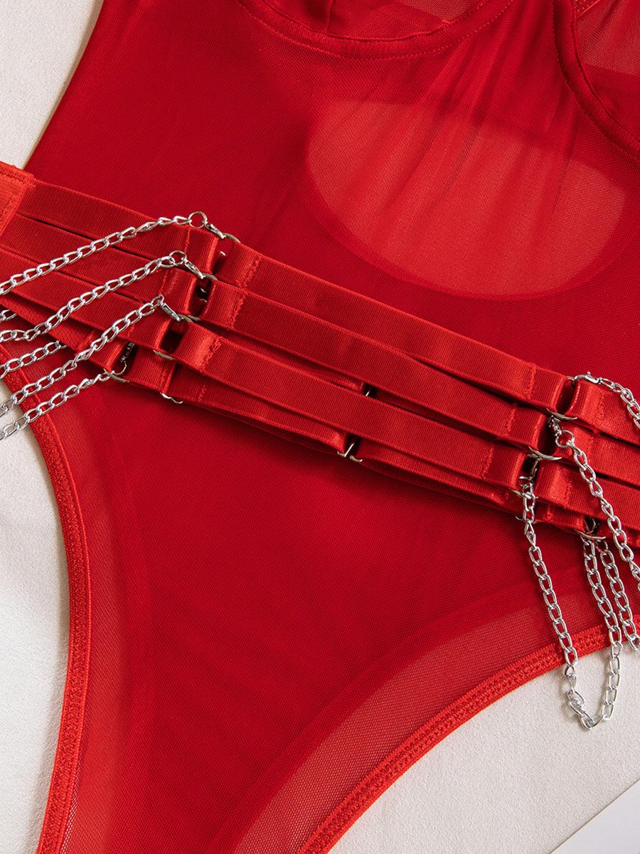 Sexy See Through Chain Teddy