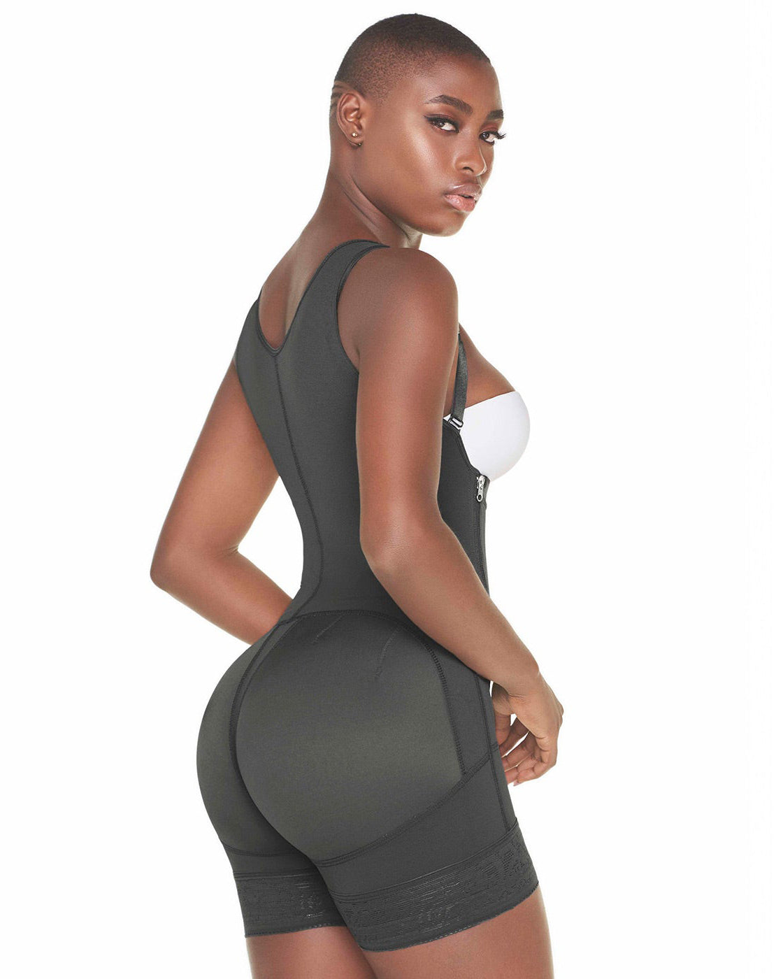 Side Zipper Open Bust Shapewear