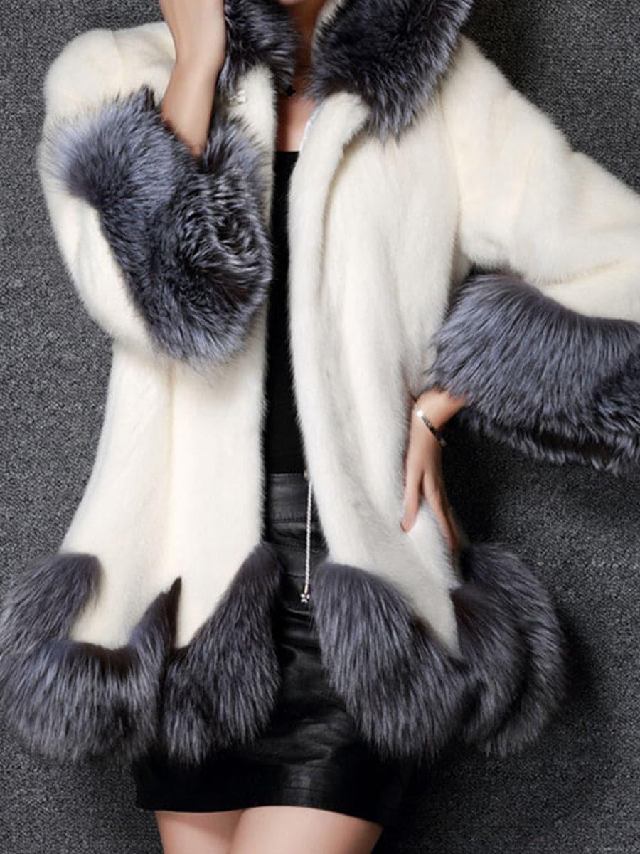 Fox Fur Vest Faux Mink Coat