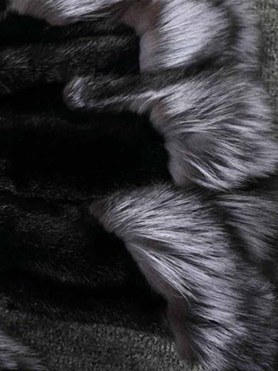 Fox Fur Vest Faux Mink Coat