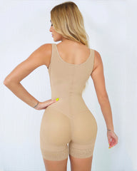 Side Zipper Open Bust Tummy Control Fajas Shapewear