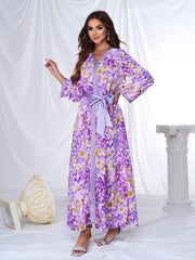 Tie-dye Long Sleeve Loose Dress