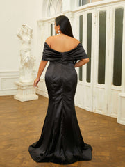Plus Off Shoulder Mermaid Evening Dress