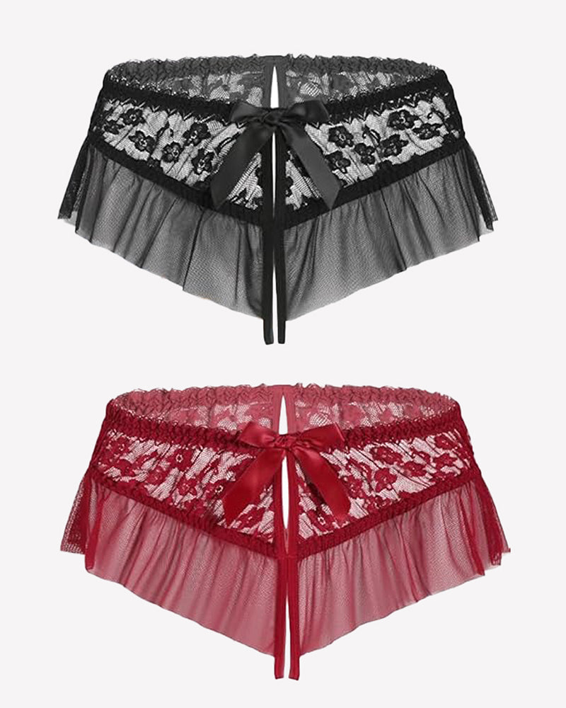 FLace Briefs with Cute Bow