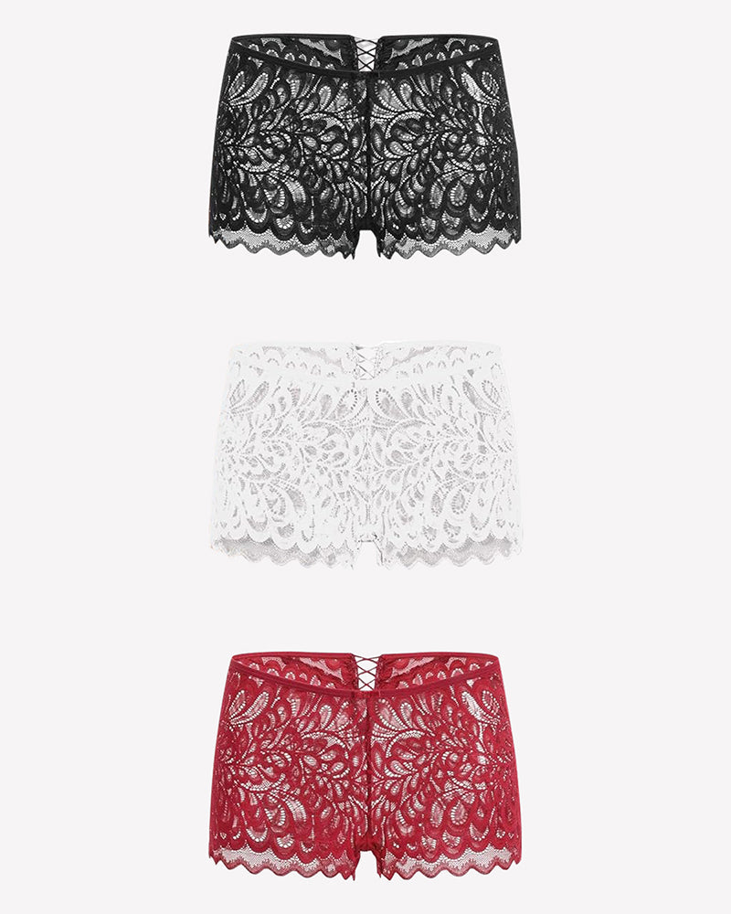 Boyshorts Panties Lace Boxer Briefs