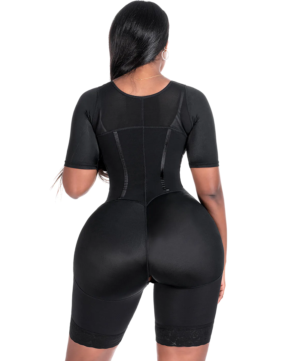 Mid Thigh With Attached Bra & Arms Shapewear