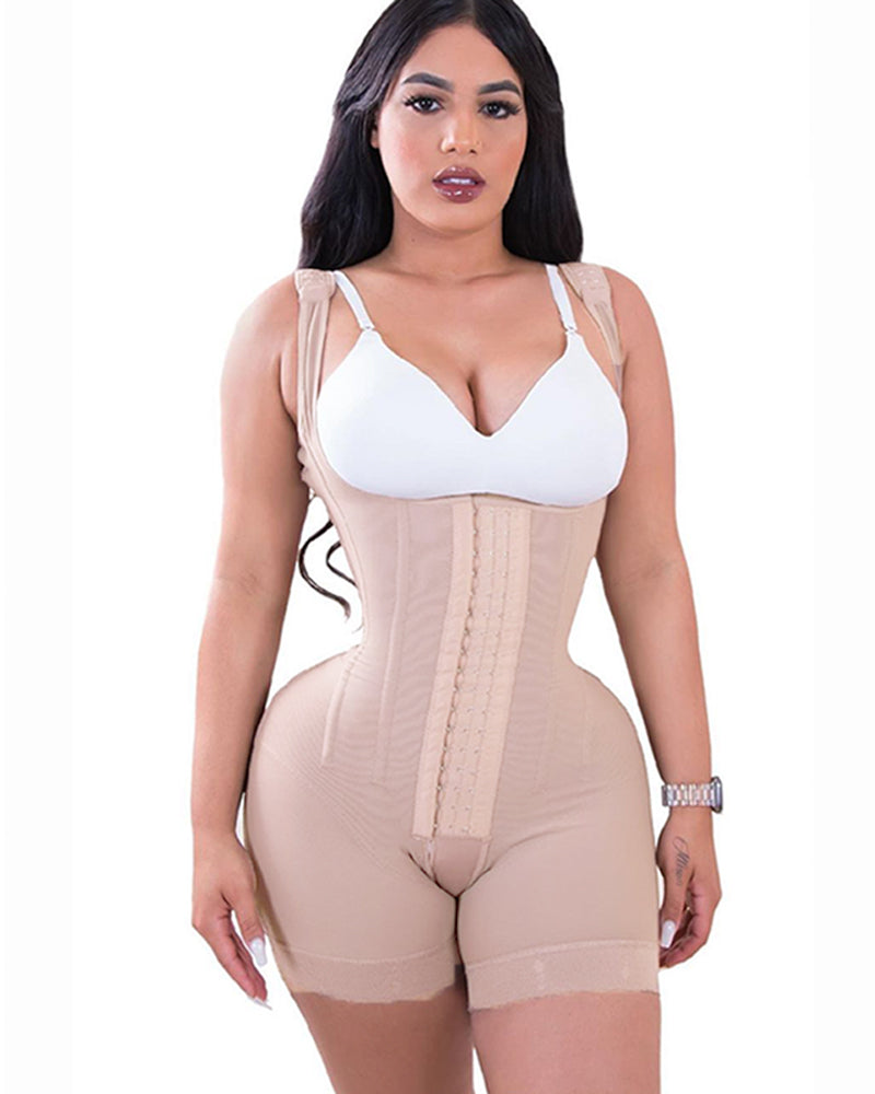 Tummy Control Double Compression Adjustable Bodysuit