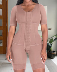 Mid Thigh With Attached Bra & Arms Shapewear