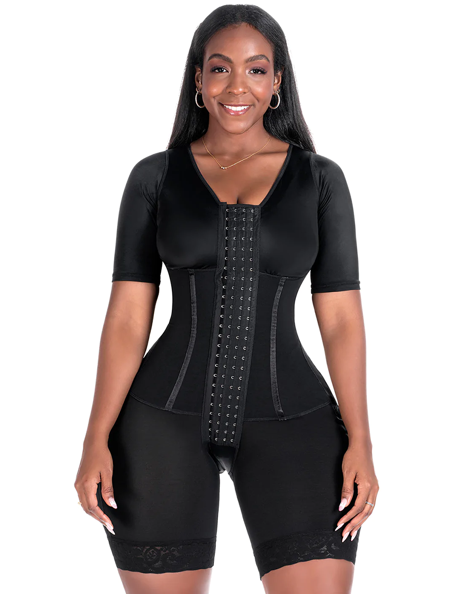 Mid Thigh With Attached Bra & Arms Shapewear