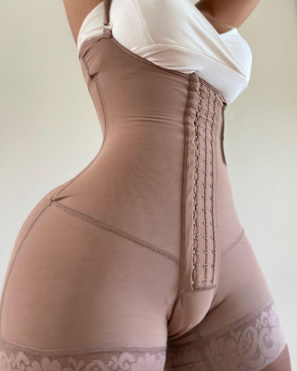 Tummy Control Adjustable Hook Eye Closure Shaper