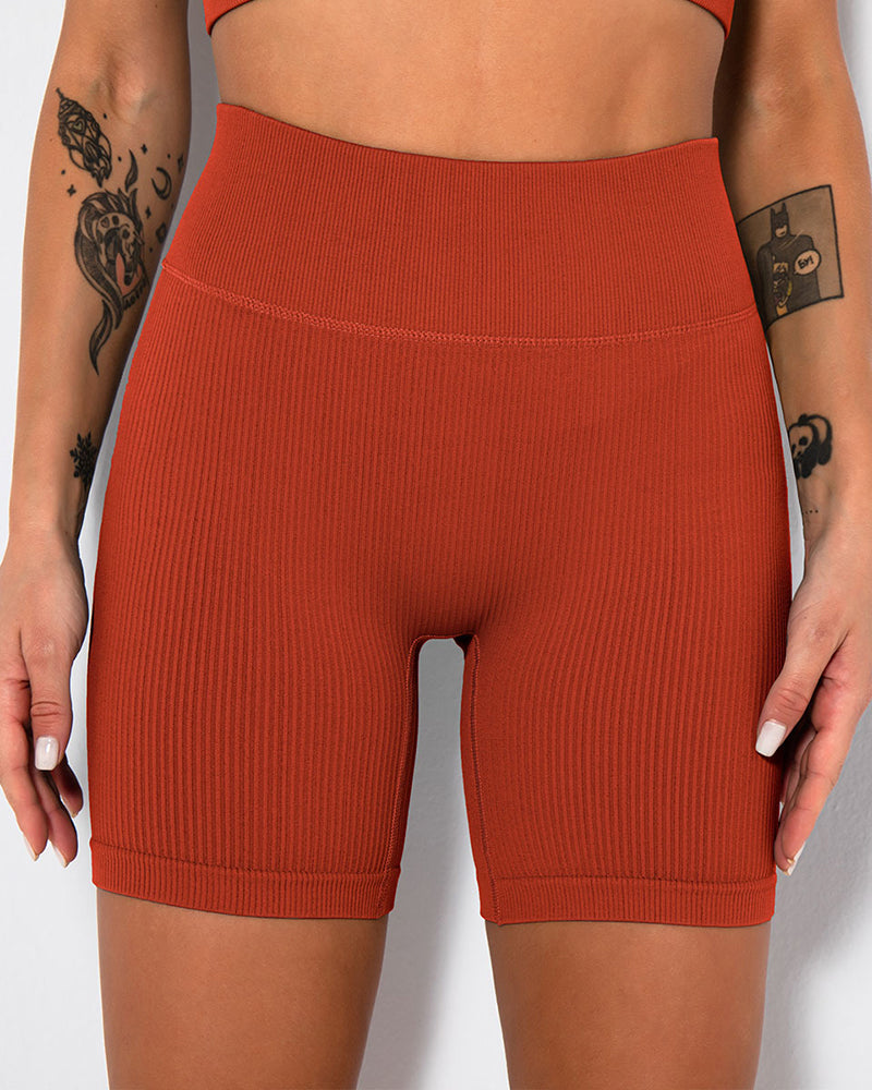 High Waist Fitness Pants Sports Running Yoga Shorts