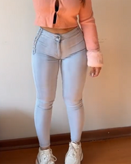 Skinny Braided Comfortable Jeans
