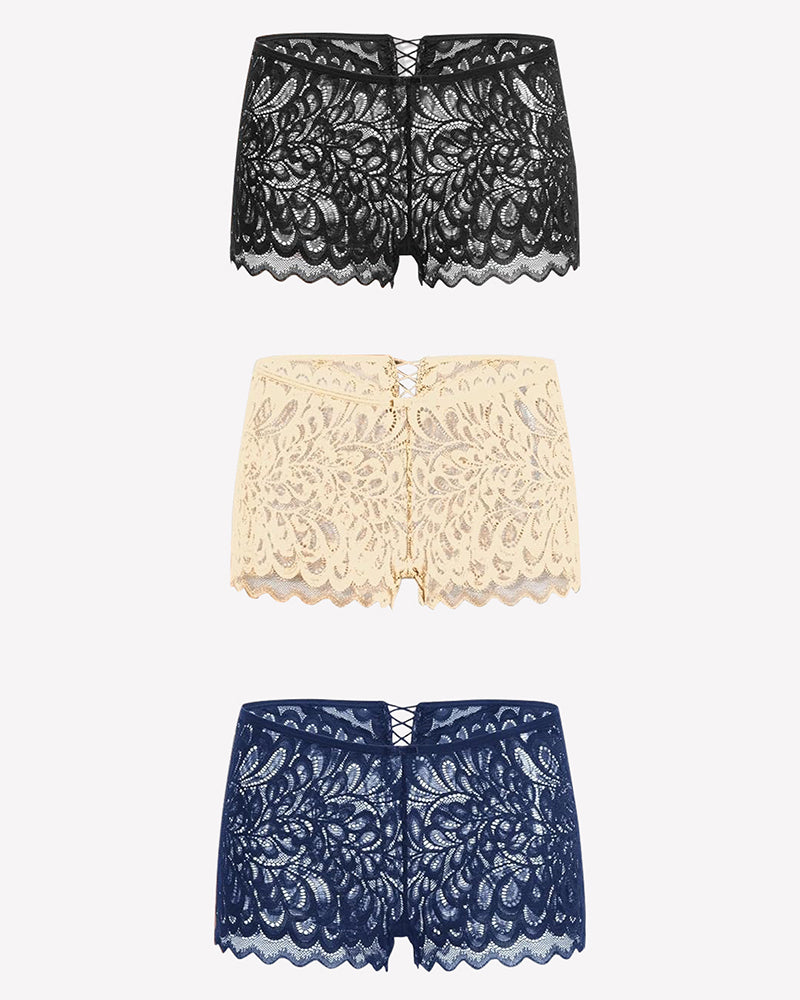 Boyshorts Panties Lace Boxer Briefs