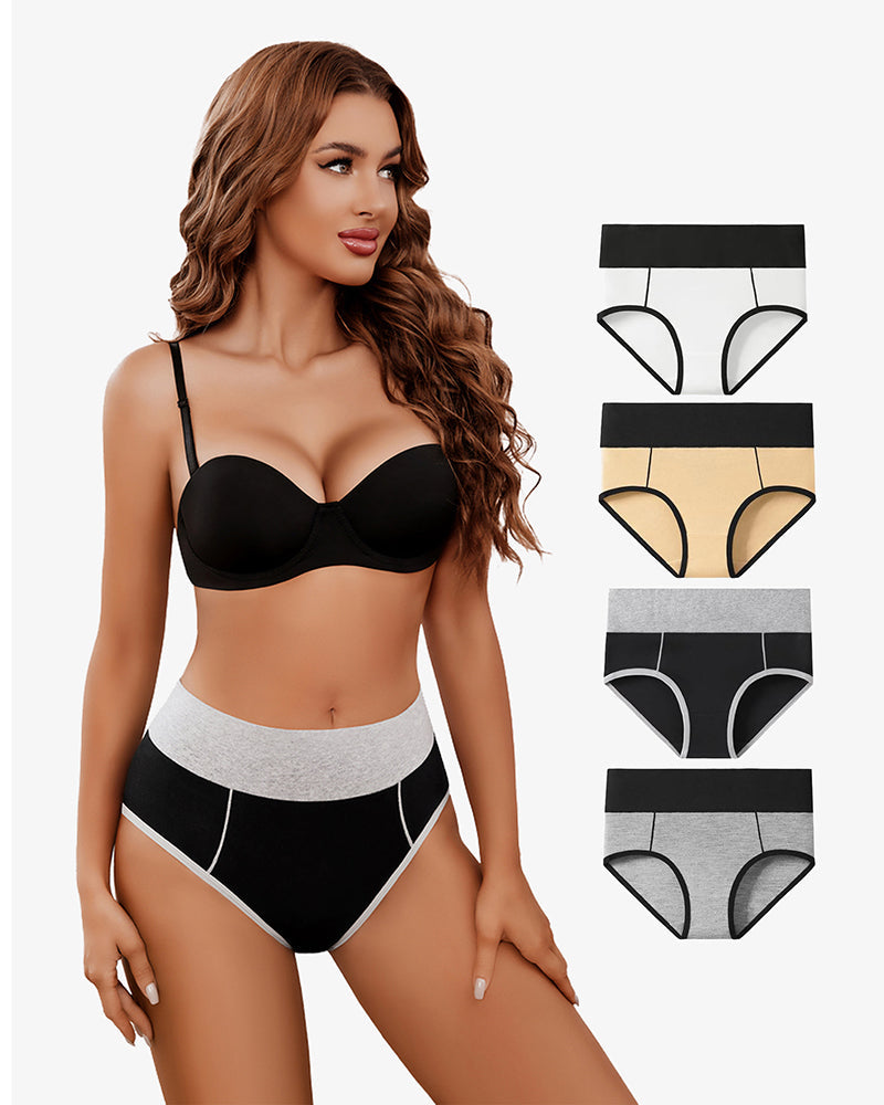 Cotton Hipster Panties High Waist Briefs