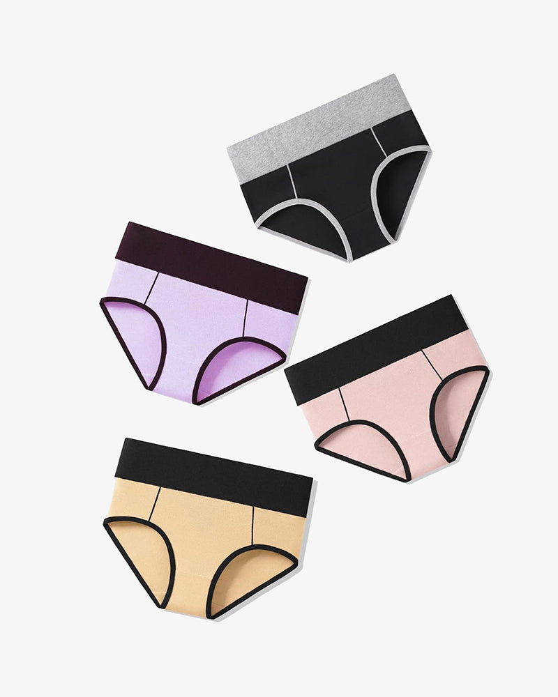 Cotton Hipster Panties High Waist Briefs