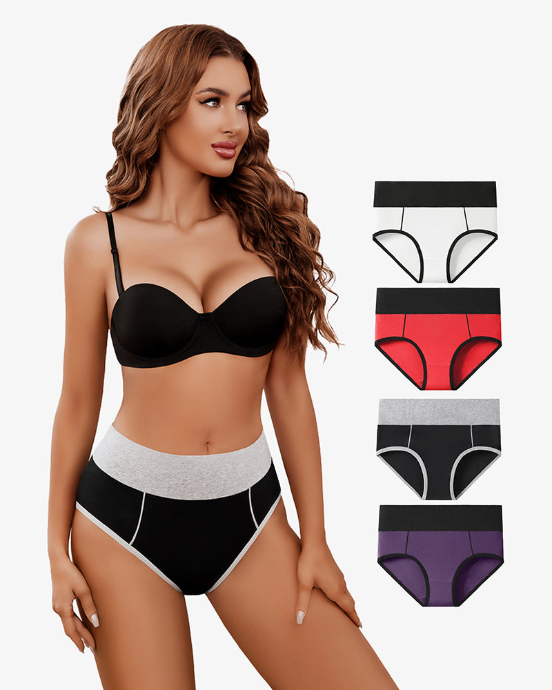 Cotton Hipster Panties High Waist Briefs