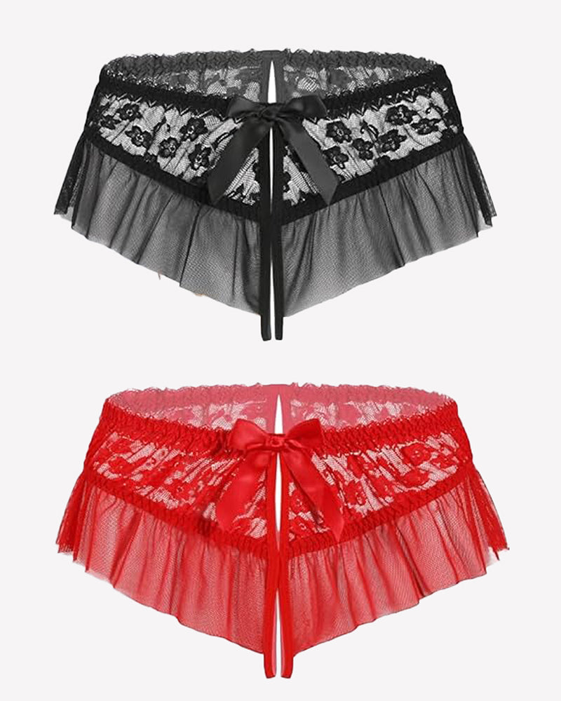 FLace Briefs with Cute Bow