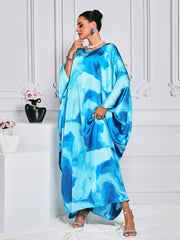 Cocoon Batwing Sleeve Tie-dye Dress