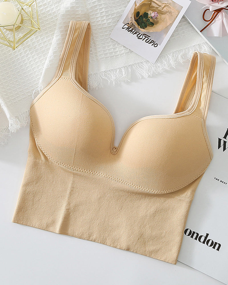 Shockproof Without Wire 3D Push-up Running Sports Bra