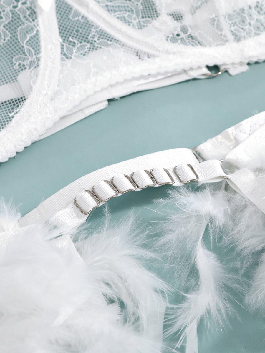 Lace Plumage Bra Set