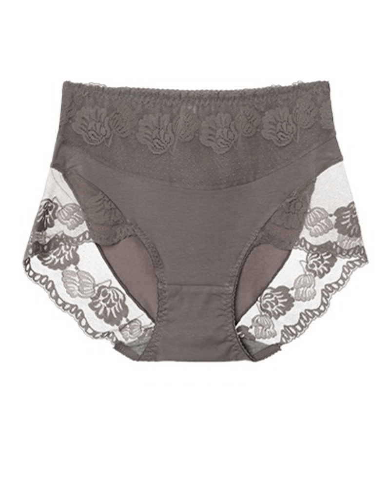 Lace Breathable Plus Size Tummy Control Briefs