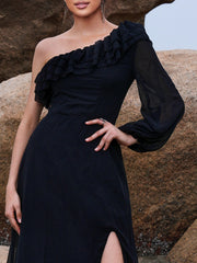 Chiffon Ruffled Vacation Dress
