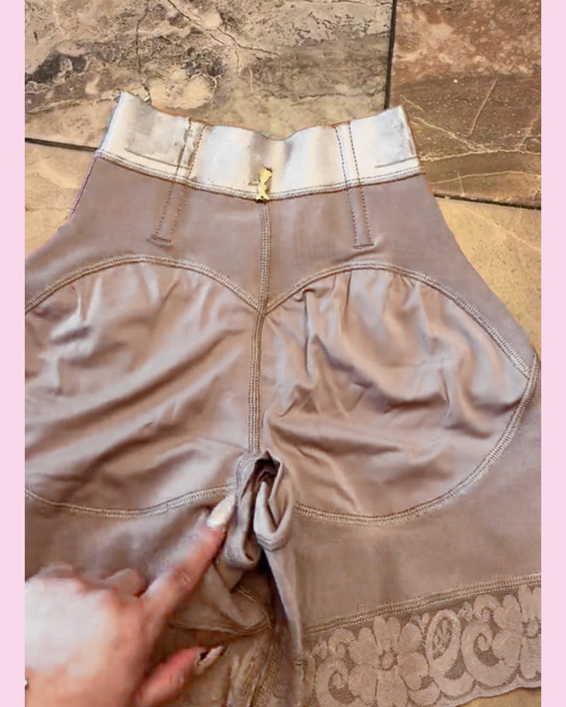 High Waist Side Zipper Butter Lifter Faja Shorts