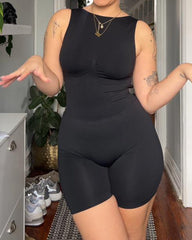 Seamless Rompers Stretchy Low Back Yoga Onesie
