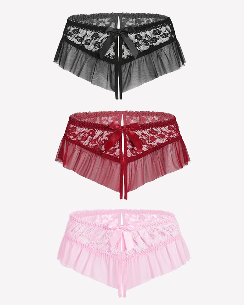 FLace Briefs with Cute Bow