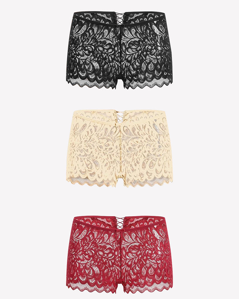Boyshorts Panties Lace Boxer Briefs