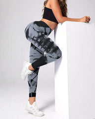 Seamless Tie Dye High Waisted Active Yoga Pants